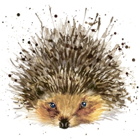 Servietten 24x24 cm - Cute hedgehog