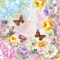 Servietten 24x24 cm - Butterfly charm