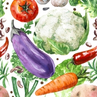 Servietten 33x33 cm - Garden Veggies