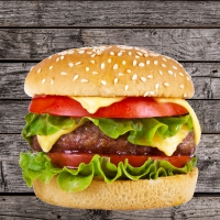 Servietten 33x33 cm - Happy Burger