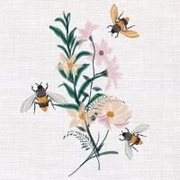 Serviettes 33x33 cm - Floral Bees
