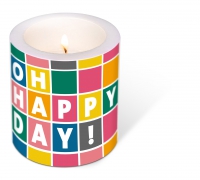 decorative candle - Happy Day
