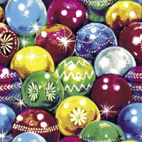 Servietten 33x33 cm - Retro Balls