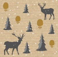 Serviettes 40x40 cm - Deer Forest