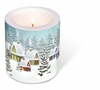装饰蜡烛 - Decorated Candle Village in Snow