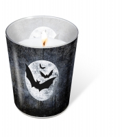 glass candle - Candle Glass Moon and Bats