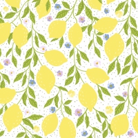 Napkins 33x33 cm - Moments Summer lemons