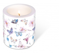 decorative candle - Decorated Candle Butterflies