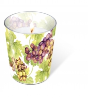 vela de vidrio - Candle Glass Grapes