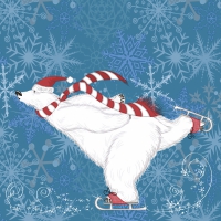 餐巾33x33厘米 - Polarbear skate