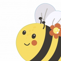 Die-cut napkins - Silhouettes Spring bee