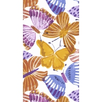 Салфетки 33х40 см - Colorful butterflies