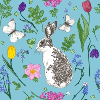 餐巾33x33厘米 - Spring Bunny