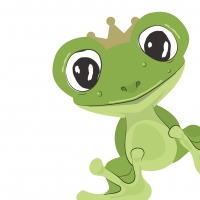 Gestanzte Servietten - Silhouettes Frog Prince