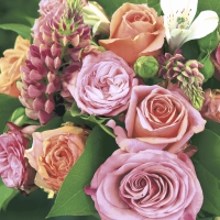 Servietten 33x33 cm - Romantic flowers
