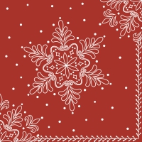 Servetten 33x33 cm - Moments Snowflake Deco