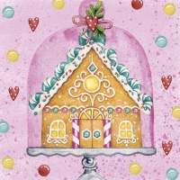 Servietten 33x33 cm - Gingerbread House