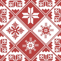 Napkins 33x33 cm - Traditions red