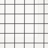 Napkins 33x33 cm - Home square white/black