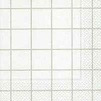 Servietten 33x33 cm - Home square white/beige