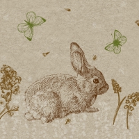 Serviettes 33x33 cm - Cute Bunny