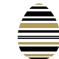 Die-cut napkins - Silhouettes Modern Egg