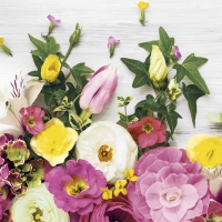 Serviettes 33x33 cm - Florals