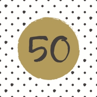 Serviettes 33x33 cm - 50th Birthday