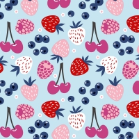 Serwetki 24x24 cm - Berries Sundae