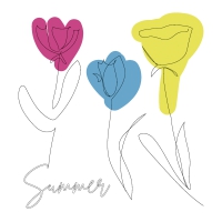 Serviettes 33x33 cm - Summer Wish