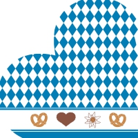 Serviettes découpées à l´emporte-pièce - Silhouettes Bavarian Heart