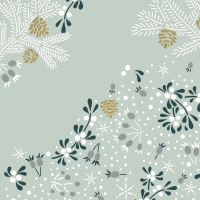 Servetten 33x33 cm - Frosty floral
