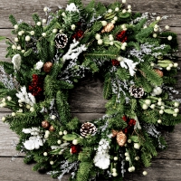 Servietten 33x33 cm - Frosty wreath