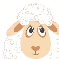 Gestanste servetten - Silhouettes Spring Sheep