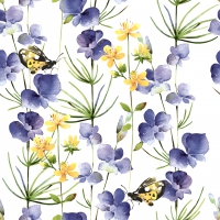 Салфетки 24х24 см - Blue Blossoms