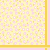Serviettes 24x24 cm - Ditsy yellow