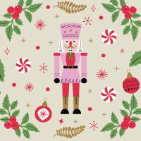 Servietten 33x33 cm - Nutcracker holiday