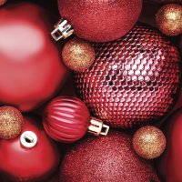 Servilletas 33x33 cm - Red baubles