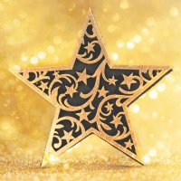 Napkins 33x33 cm - Glimmering star