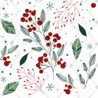 Servietten 33x33 cm - Festive florals