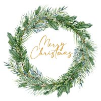 Servietten 33x33 cm - Joyful wreath