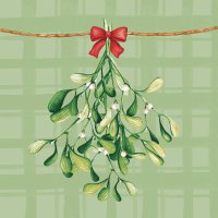 Servietten 33x33 cm - Mistletoe moments