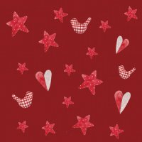 Napkins 33x33 cm - Artisan joy red