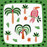 Serviettes 33x33 cm - Modern palms