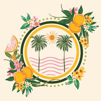 Serviettes 33x33 cm - Citrus grid