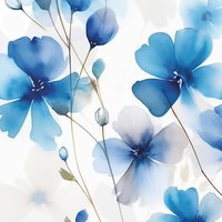 Servietten 24x24 cm - Everbloom blue