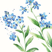 Servietten 24x24 cm - Azure bloom