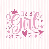 Napkins 33x33 cm - Girl