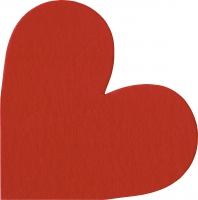 Die-cut napkins - Herz rot