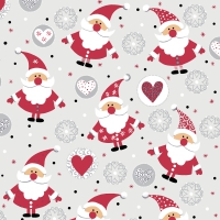 Servietten 24x24 cm - Funny Santas